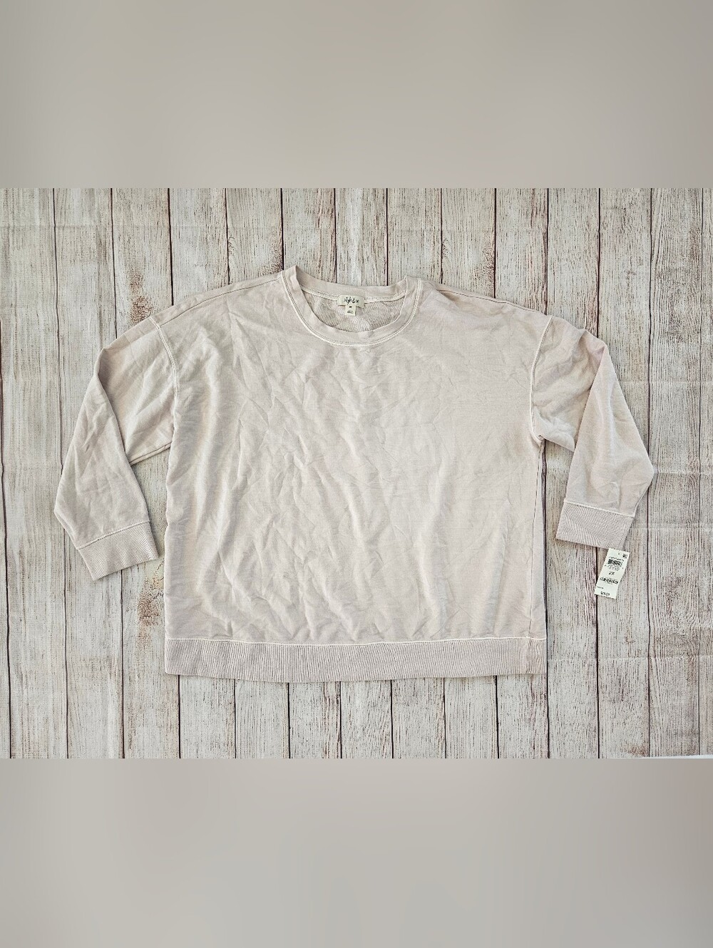 Style & Co. Blush Crewneck Top-like Sweatshirt